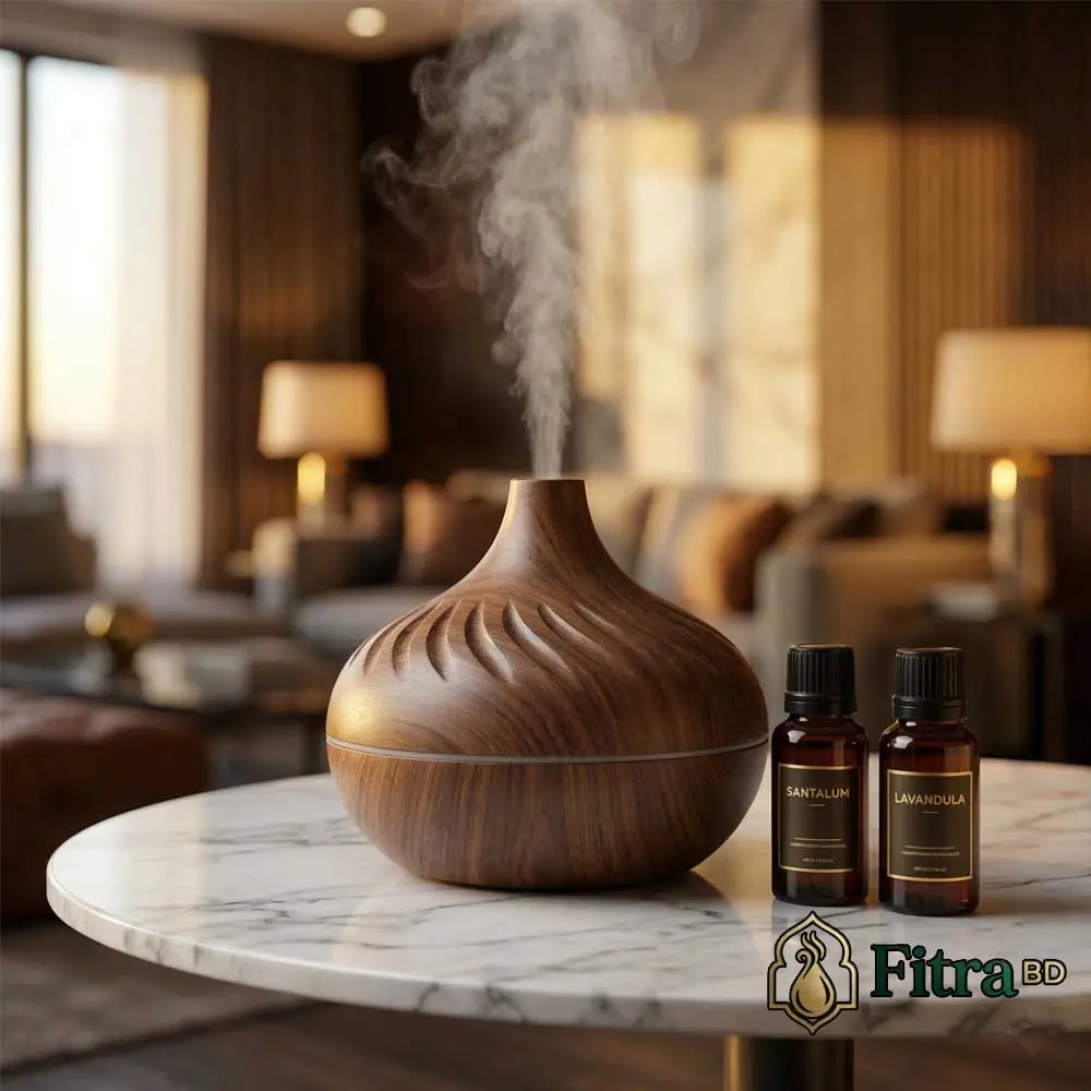 Premium Wooden Diffuser and Essential Oil Combo by Fitra BD